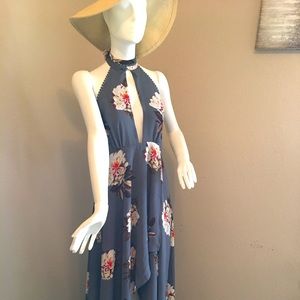Floral Open Back Dress